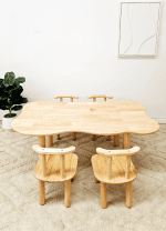 Children's hardwood cloud table with 4 chairs - Image 2