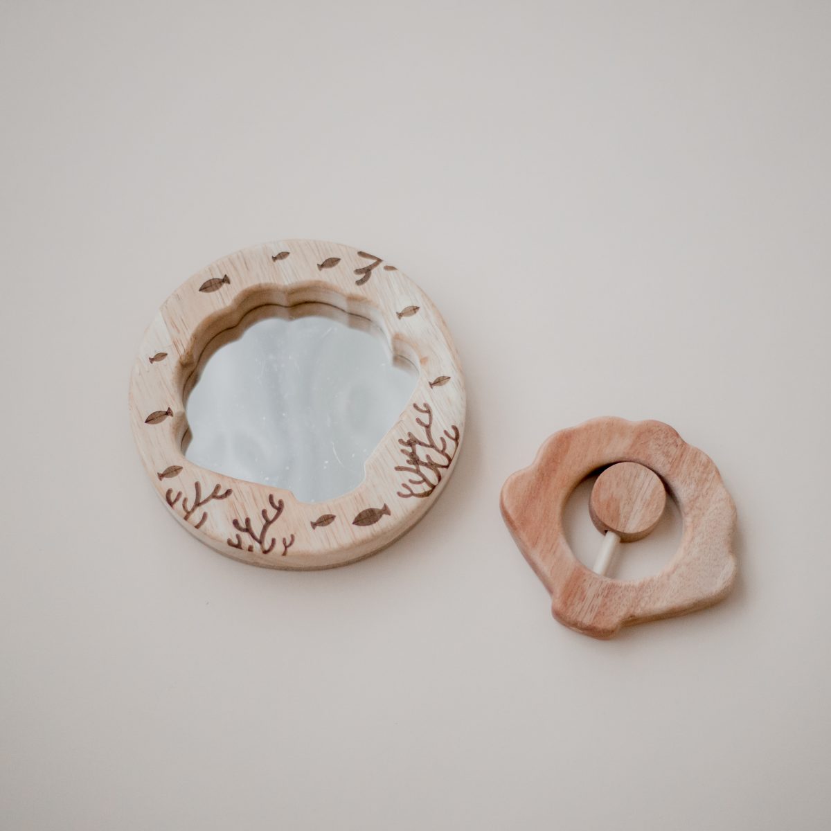 Shell Rattle & Mirror Set - Image 2