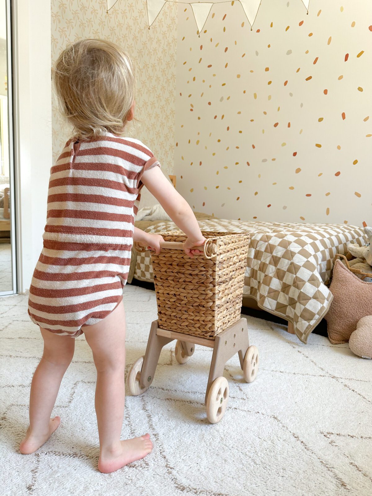 Wicker Shopping Trolley - Image 7