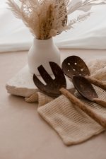 Coconut Salad Spoon and Fork Set - Image 3
