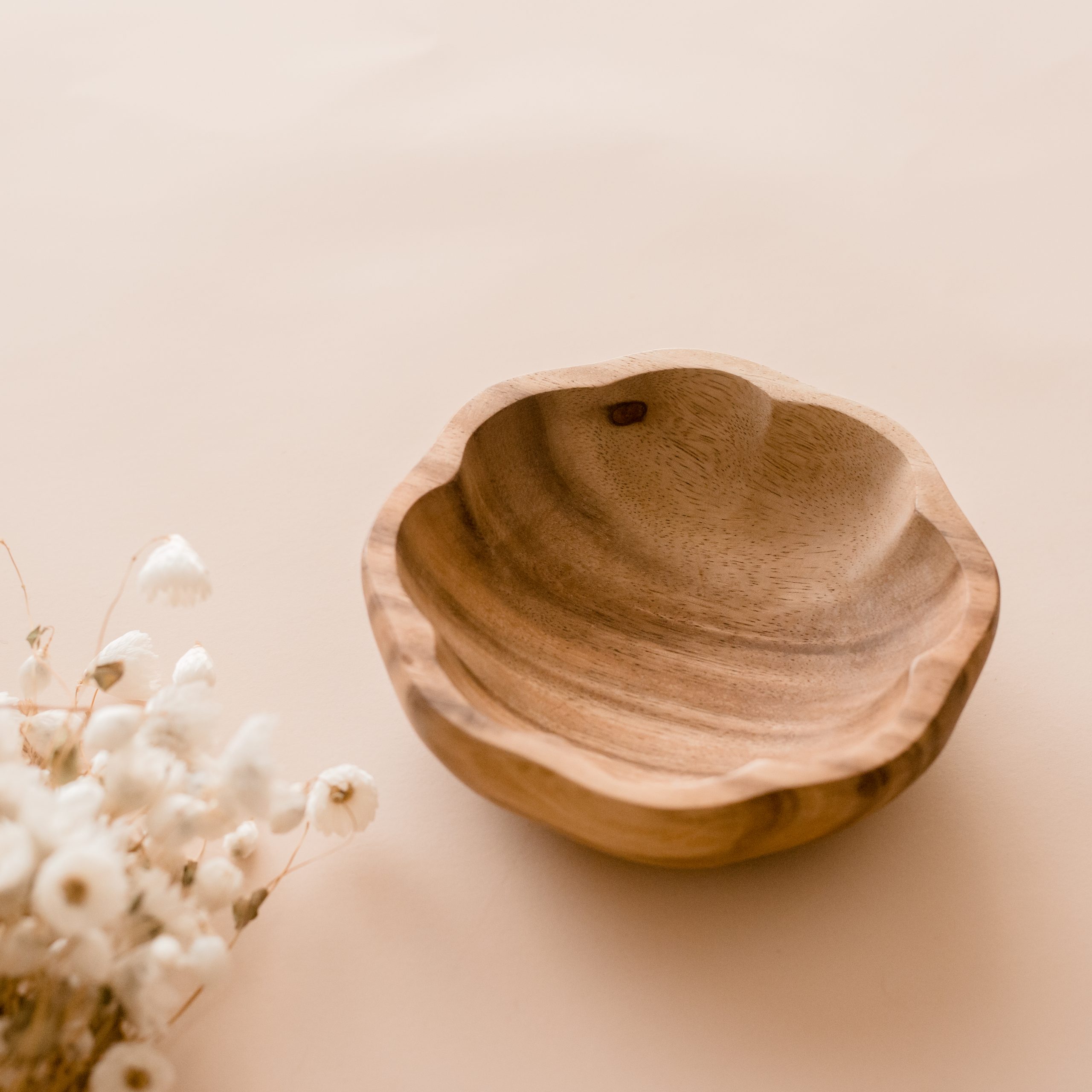 Flower Wooden Bowl - Image 2