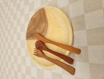 Wooden Plate  and Utensil Set - Image 2