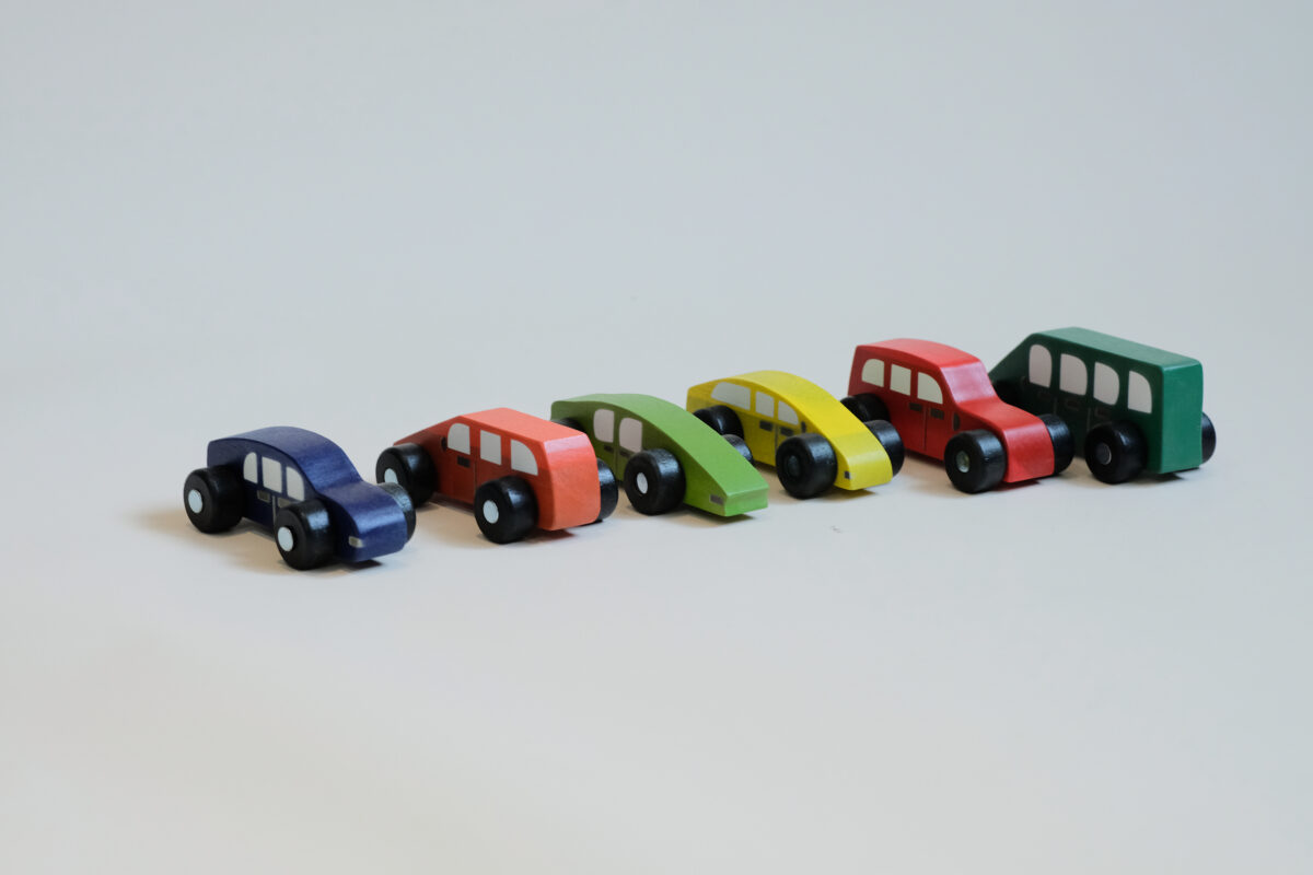 Coloured Wooden Cars - Image 9