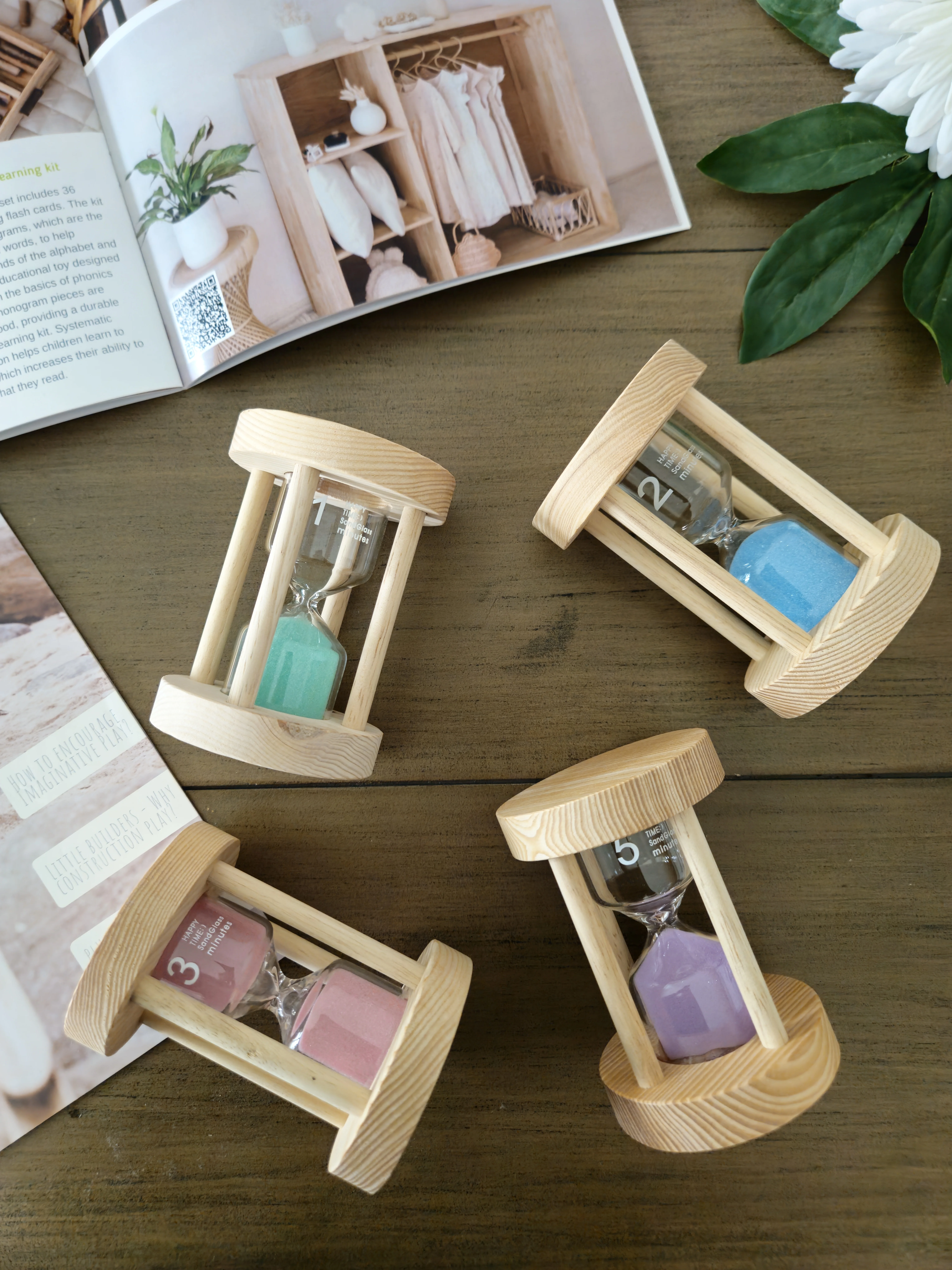 Wooden Sand Timers Set of 4 - 368