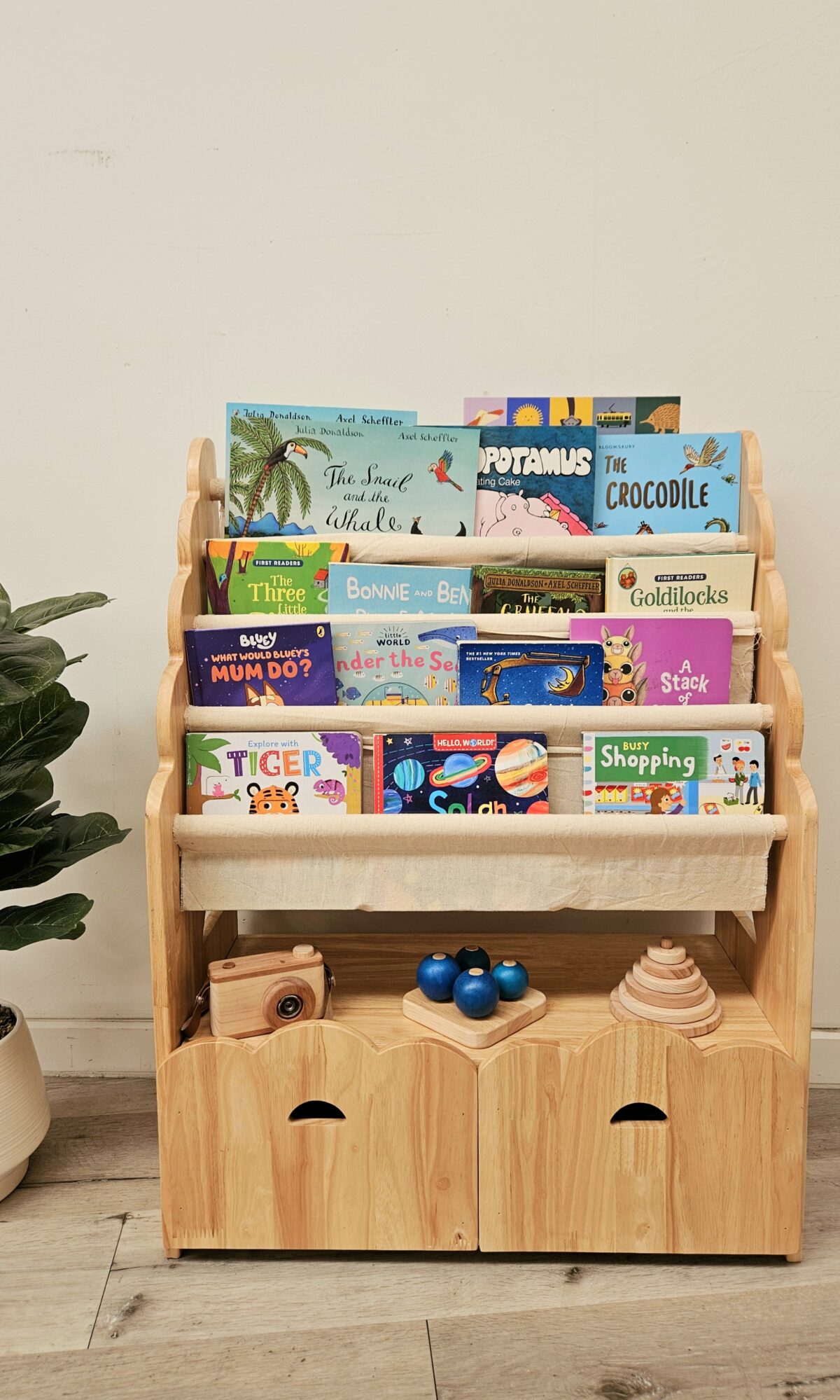 4 Tier Bookshelf & Drawers - Image 2
