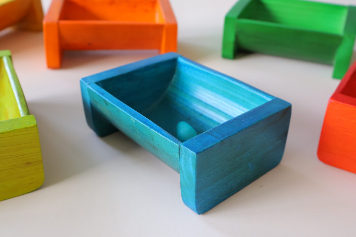 Coloured Bamboo Sorting Containers - Image 4