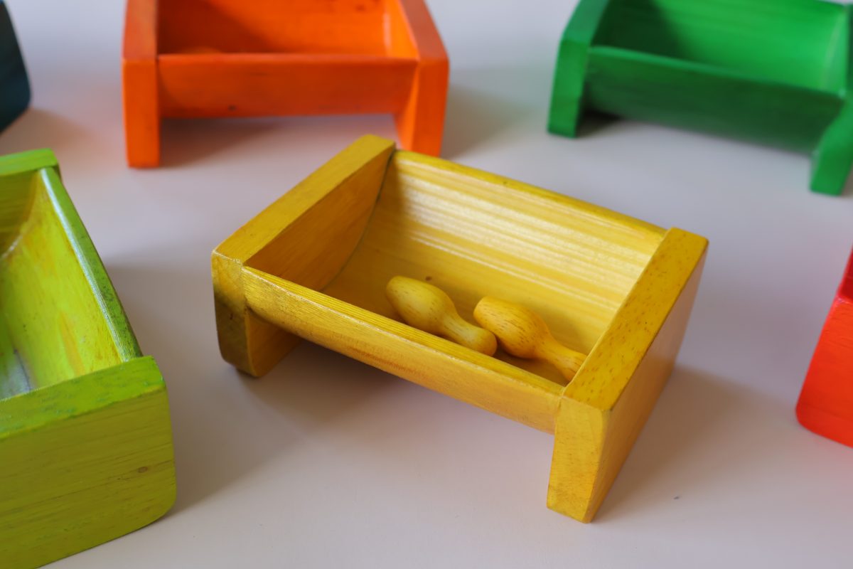 Coloured Bamboo Sorting Containers - Image 3