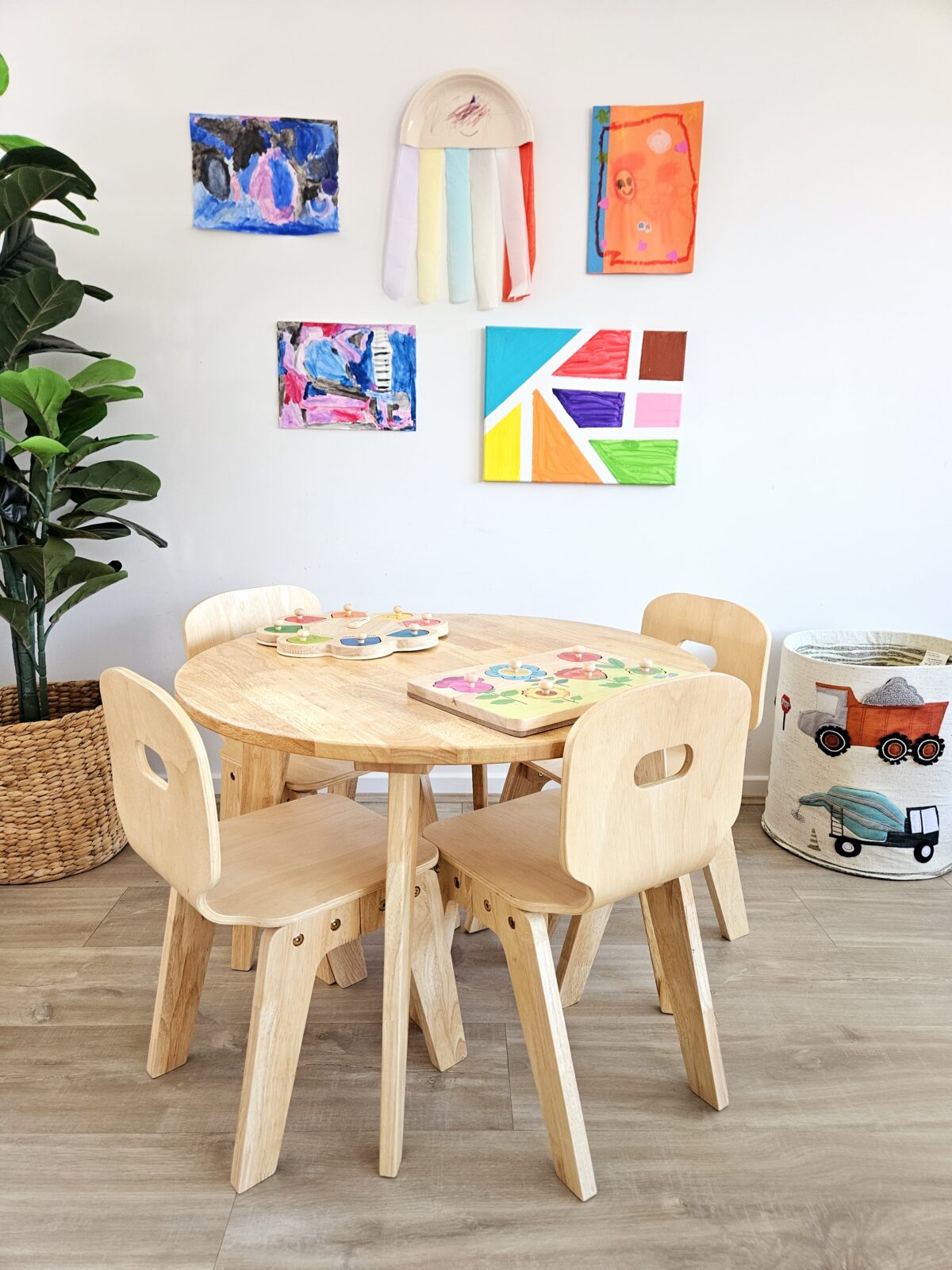 Danish Round Table and 4 Chairs - Image 7