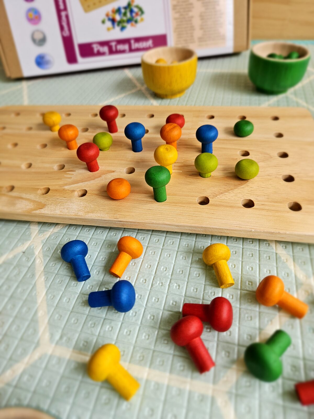 Montessori Sand Tray + Peg Tray Insert - Image 2