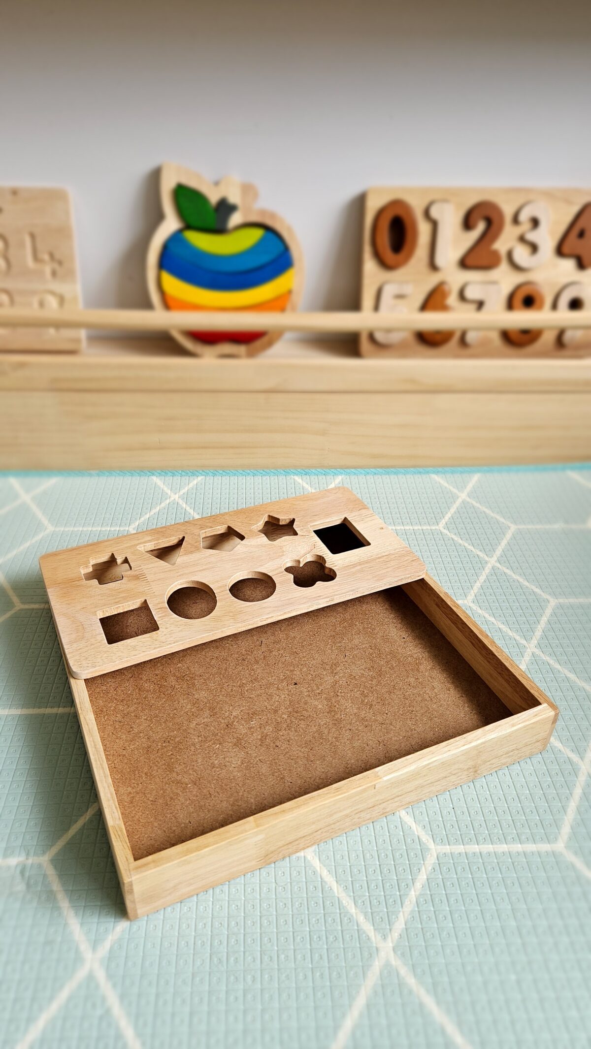 Montessori Sand Tray + Shape Tray Insert - Image 3