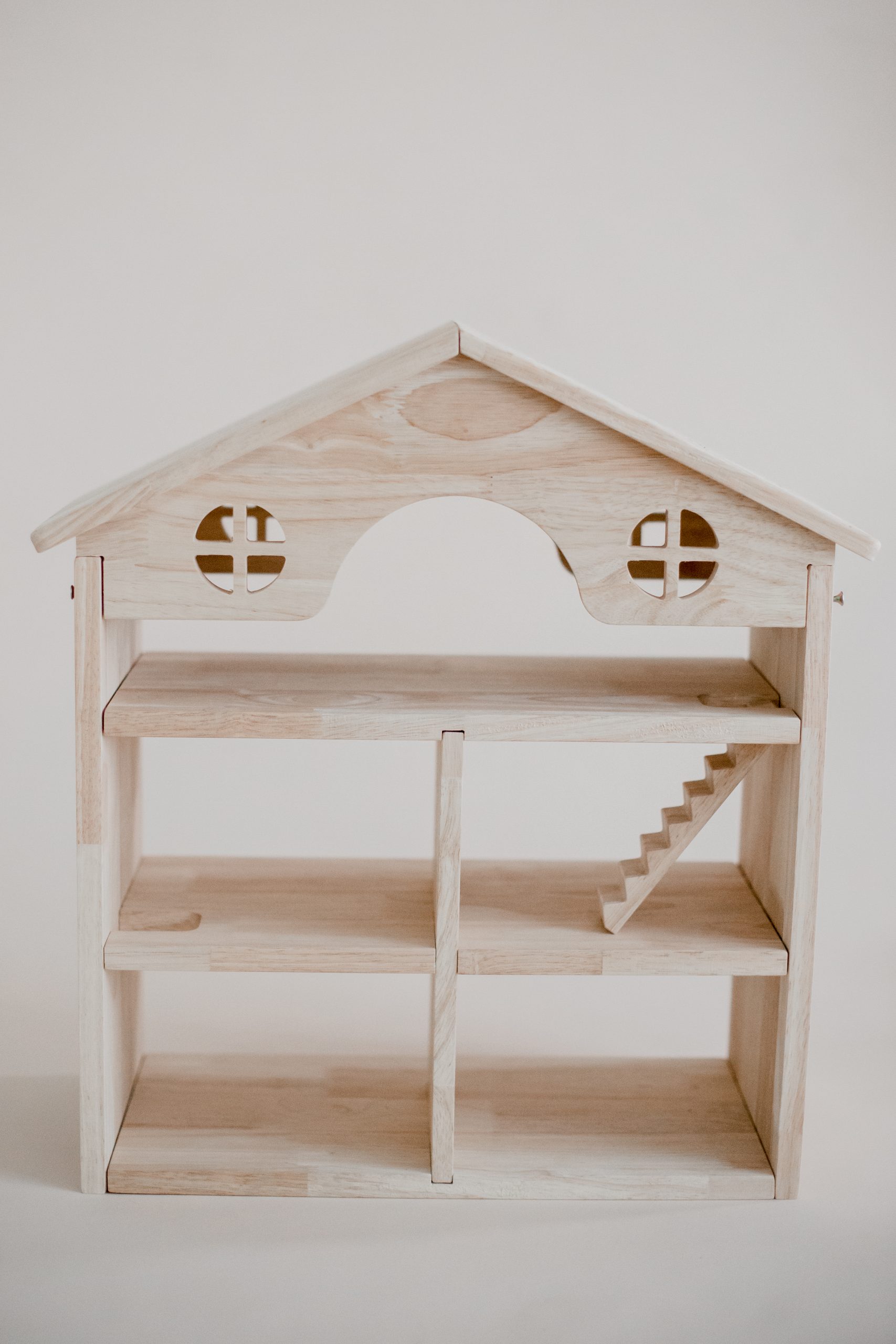 Classic Wooden Dollhouse + Furniture - Image 3