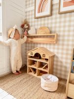 Classic Wooden Dollhouse + Furniture - Image 2