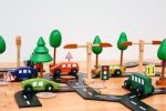Road Play Set with Coloured Wooden Cars and Wooden Tree Set - Image 8