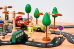 Road Play Set with Coloured Wooden Cars and Wooden Tree Set - Image 9