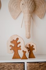Qtoys Natural Wooden Forest Puzzle Trees set of 3 - Image 3