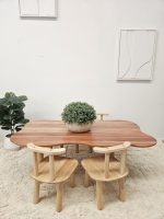 Children's hardwood cloud table with 4 chairs