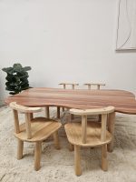 Children's hardwood cloud table with 4 chairs - Image 4
