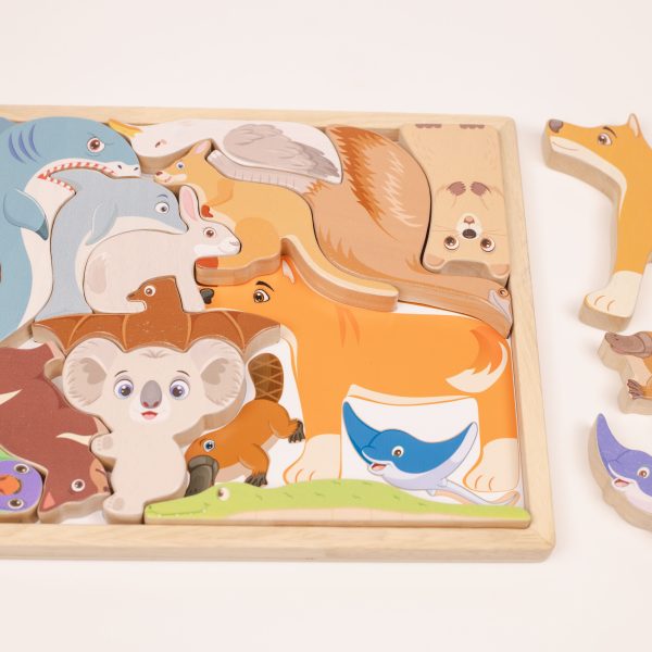 Australian Wildlife puzzle and play set