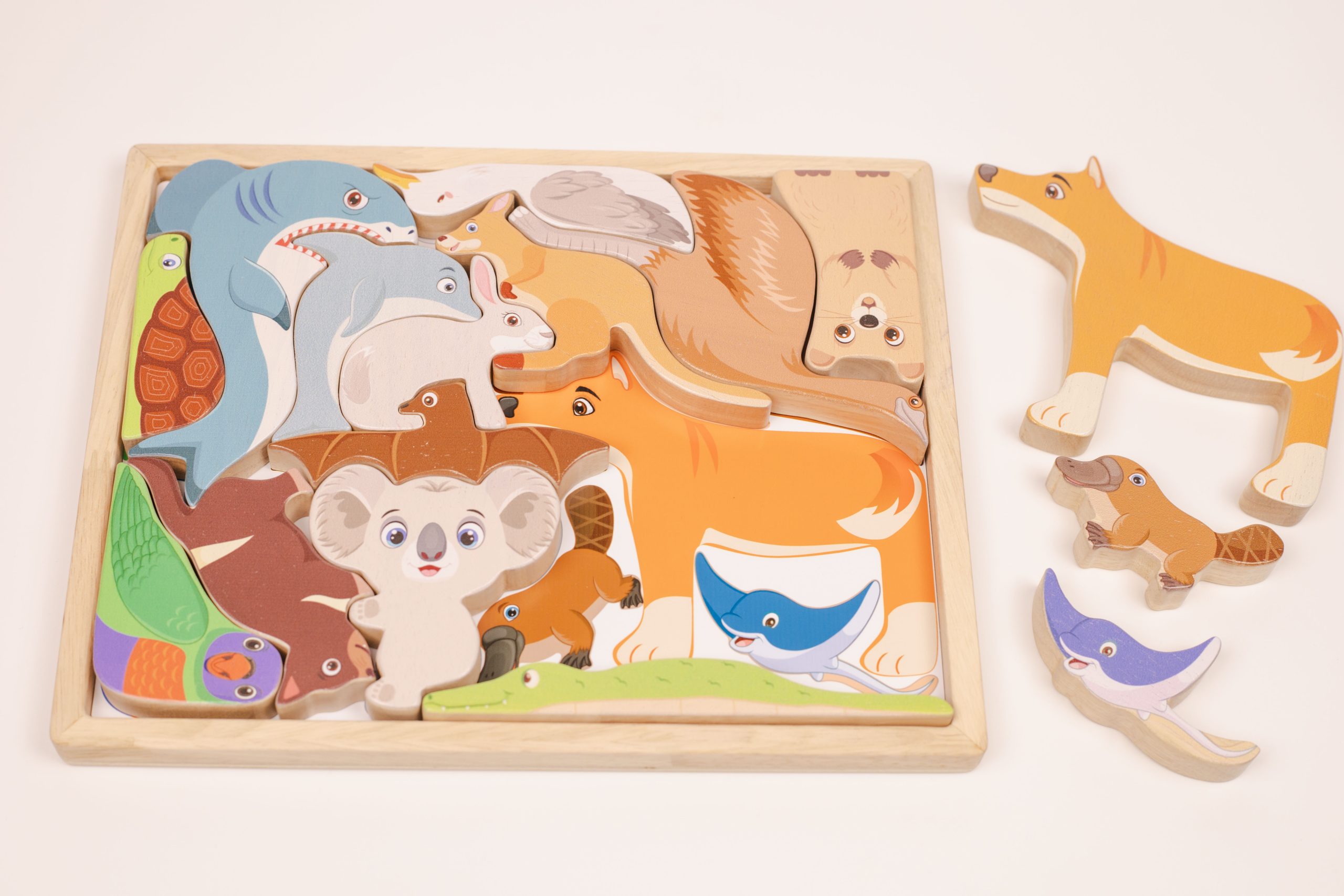 645 5 Australian Wildlife puzzle and play set - Image 1