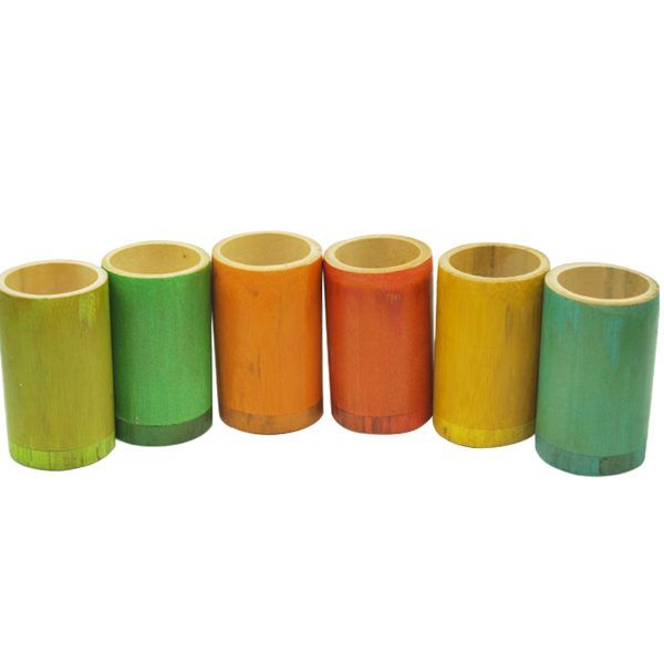 Rainbow Bamboo Sorting Tubes Set of 6 - 015