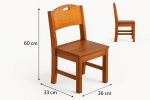 Acacia Stacking Chair-Set of 2 - Image 3