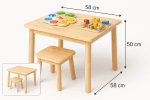 Classic Square Table and 2 Stools - Image 8