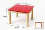 Red top Timber table - Image 6