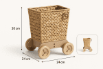 Wicker Shopping Trolley - Image 9