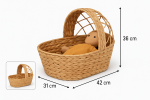Water Hyacinth  Doll Basket - Image 3