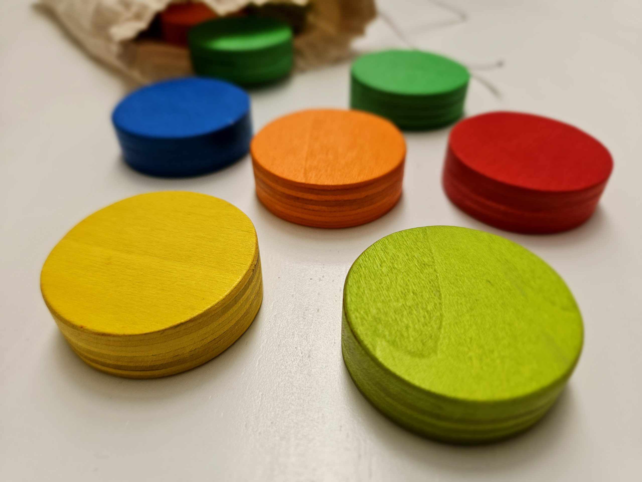 016-featured Rainbow Wooden Coins 18pcs - Image 1