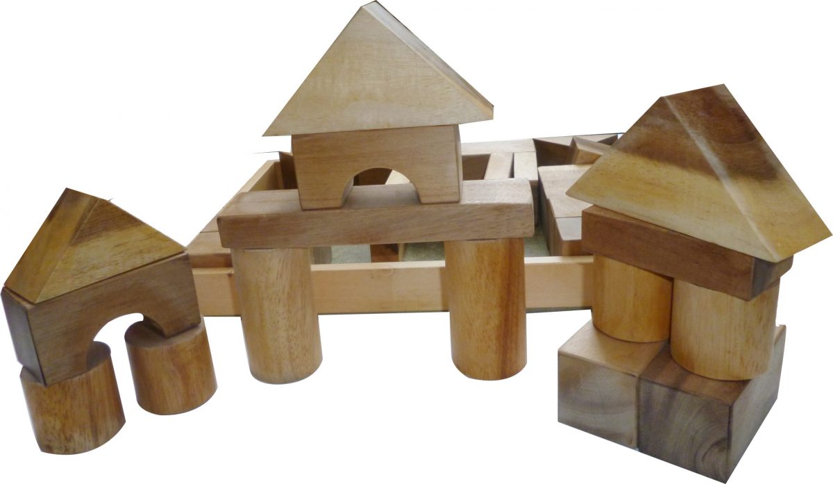 Natural Wood Blocks - 34 Pcs - Image 8